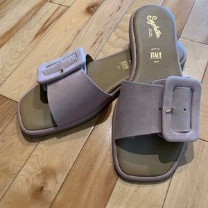 Seychelles blush suede sandals